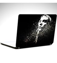 Siyah Beyaz Portre Laptop Sticker 10 İnch (25X19CM)