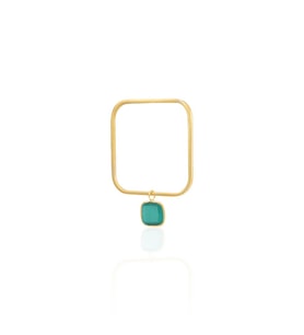 Kadir Jewellery 22 Ayar Altın Kaplama Zirkon Taşlı Ayarlanabilir Vintage Bilezik (K.Yeşil)