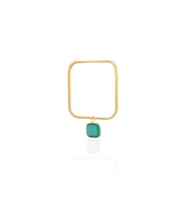 Kadir Jewellery 22 Ayar Altın Kaplama Zirkon Taşlı Ayarlanabilir Vintage Bilezik (K.Yeşil)