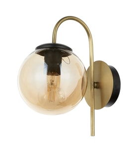 AVONNI AP-60327-1BSY Siyah Boyalı Aplik E27 Metal Cam 20cm