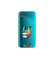 Redmi 9A ile Uyumlu Splash Tembel Hayvan Tasarımlı Şeffaf Silikon Kılıf