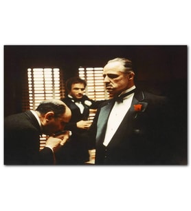 Cakatablo The Godfather Marlon Brando El Öpme Sahnesi MDF Tablo