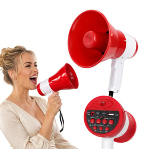 Magicvoice 619U 50 Watt Şarj Edilebilir El Megafonu Bluetooth Ve Ses Kayıt Destekli Megafon