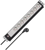 Brennenstuhl Premium-Line 8 Soketli 3 Metre Kablolu Server Dolabı Uyumlu 16 A Priz 5 Yıl Garantili (Beyaz-Siyah)