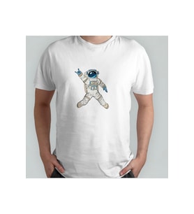 KİŞİYE ÖZEL ASTRONOT BASKILI T-SHİRT