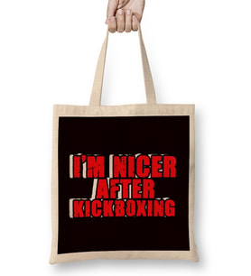 Funny Kickboxer Fighter Kickboxing MMA Martial Arts Sports Bez Çanta Uzun Saplı