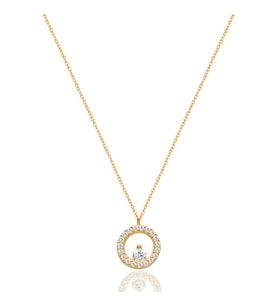 EMILIANO JEWELLERY SİLVER 925 AYAR ZİRKON TAŞLI YUVARLAK KOLYE