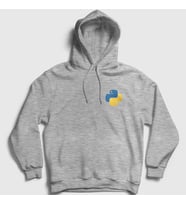 Presmono Unisex Gri Logo Python Developer Yazılımcı Kapüşonlu Sweatshirt 336462tt (Gri)
