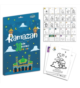 Ramazan Ayı 30 Gün Resimli Boyama Seti