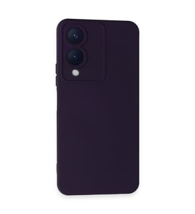 Vivo Y17s Kılıf Nano İçi Kadife Silikon - Mor