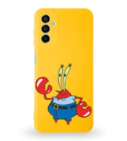 Samsung Galaxy M23 Uyumlu Lansman Kılıf Altı Kapalı İçi Kadife  Bay Yengeç Tasarımlı  Kapak (Şeffaf)