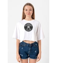 Monsta X Monbebe Coffee Beyaz Kadın Crop Tshirt