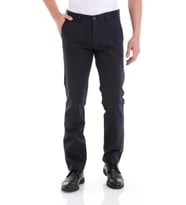 Hatemoğlu Lacivert Regular Fit Düz Yandan Cepli Basic Kanvas Pantolon