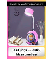 #MasaLambası USB Şarjlı LED Mini Masa Lambası Çocuklar İçin Hayvan Figürlü Pet Kabin Sevimli