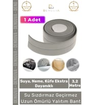 Premium Su Geçirmez Sızdırmaz Dayanıklı Pvc Yağ Kenar Küf Önleyici 3.2m Gri İzolasyon Bant 1 Adet