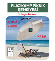 Ultra Plaj Deniz Güneş Şemsiyesi 2 Metre 10 Tellı