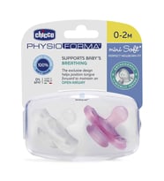 Chicco PhysioForma Mini Soft 2'li Emzik 0-2 Ay Kız (Çok Renkli)