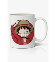 One Piece Monkey D. Luffy Anime Baskılı Beyaz Porselen Kupa Bardak