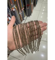 Hematit Taşı Silindir Kesim Parlak Antik Sarı 4x4mm Doğal Taş Dizi