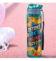 BK Gift Detoks Tasarımlı Süzgeç Hazneli Suluk 800 ml -7, BPA İçermeyen Detoks Matara