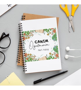 Canım Öğretmenim Tasarımlı Defter Kişiye Özel