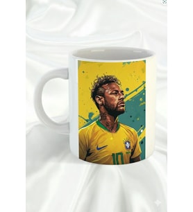 "Neymar Jr.  Tasarımlı Hediyelik Porselen Kupa Bardak