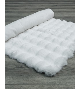Beyaz Halı Kabartmalı Tekstüre Modern Salon Halısı Toz Vermez Polyester Koridor Yatak Odası