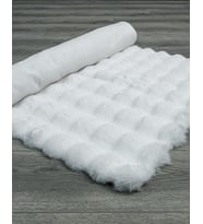 Beyaz Halı Kabartmalı Tekstüre Modern Salon Halısı Toz Vermez Polyester Koridor Yatak Odası