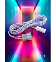 2 Metre 8 mm 2 Pinli Tek Renk Smd ve Cob Şerit LED Uzatma Voltaj Güç Kablosu