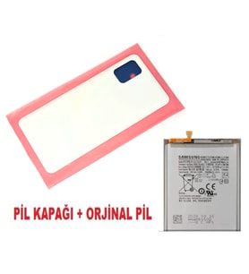 Tkgz Samsung Galaxy A31 A315 Arka Pil Batarya Kapağı + PİL BEYAZ