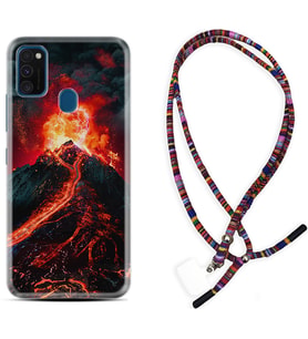 Samsung M21 M22 M23 M30 M31S M32 Kılıf Boyun Asklı Rasta Silikon Yanardağ 1611