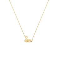 Kişiye Özel 925 Ayar Gümüş Kuğu Kolye (Gold)