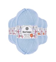Northcity Baby One Tüylenmeyen El Örgü İpi – 5'li Mavi Set K544 Anti-Pilling Akrilik Yün