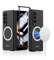 Samsung Galaxy Z Fold 4 Uyumlu Kılıf Wireless Şarj Özellikli Zore Kıpta M-safe Kapak