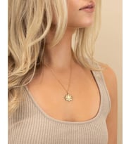Kişiye Özel 925 Ayar Gümüş Tasarım Lotus Çiçek Kolye (Gold)