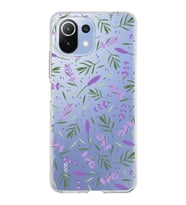 PrintiFy Xiaomi Mi 11 Lite ile Uyumlu 1mm Slim Fit Water Color 3 Baskılı Şeffaf  Kılıf