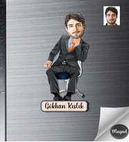 Kişiye Özel Erkek Ahşap Magnet -15