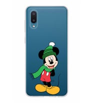 Samsung Galaxy A02  Kapak Mickey Mouse Tasarımlı Şeffaf Silikon Kılıf
