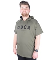 Mode XL Büyük Beden Tshirt Kapşonlu DBCA 22119 Haki