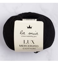 La Mia Lux Mercerized Cotton Siyah El Örgü İpi - 1 - 33741