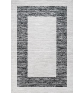 Dijital Baskı Salon Halısı Modern Geometrik Desenli Ekru Antrasit Kaymaz Tabanlı Koridor Uyumlu