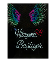 Hikayemiz Başlıyor Yazılı Neon Tabela