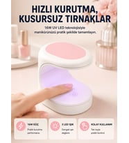 LED Mini Oje Kurutucu Taşınabilir Hızlı Kuruma Cihazı 3 LED Işıklı Yeni Nesil