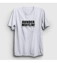 Presmono Unisex Beyaz Dunder Mifflin Dizi The Office T-Shirt 345228tt (Beyaz)