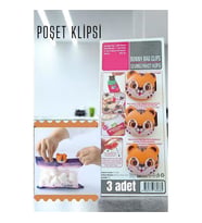 ModaCar Sevimli Poşet Klipsi Kedi 3 Adet Ataç