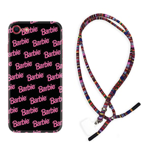 Apple iPhone 5 6 7 8 Plus Se XR Kılıf Boyun Asklı Rasta Silikon Barbie 1404