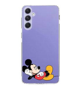 Samsung Galaxy A54  Kamera korumalı Kapak Mickey Mouse Tasarımlı  Şeffaf Kılıf