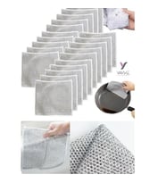 Yayke  Çift Katlı Çok Amaçlı Tel Bez Mikrofiber Inox Bez Telli Bulaşık Bezi (2 Adet)
