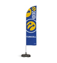 Turkcell Temalı Yelken Bayrak Takımı Mavi 1 adet