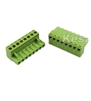 8 Pin 5.08mm Dişi Geçmeli Klemens  Yeşil